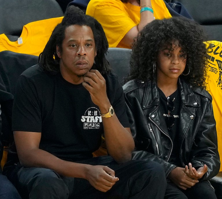 On TheStateofFashion.Bulletin.com: Blue Ivy Kicks it Courtside with Dad Jay Z at Game 5 of the 2022 NBA Finals