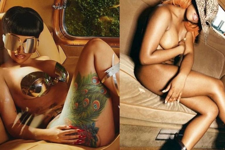 Cardi B Pays Homage to Lil’ Kim with the Cover Art for Her New Single, ‘Hot Sh*t’ Wearing Mugler