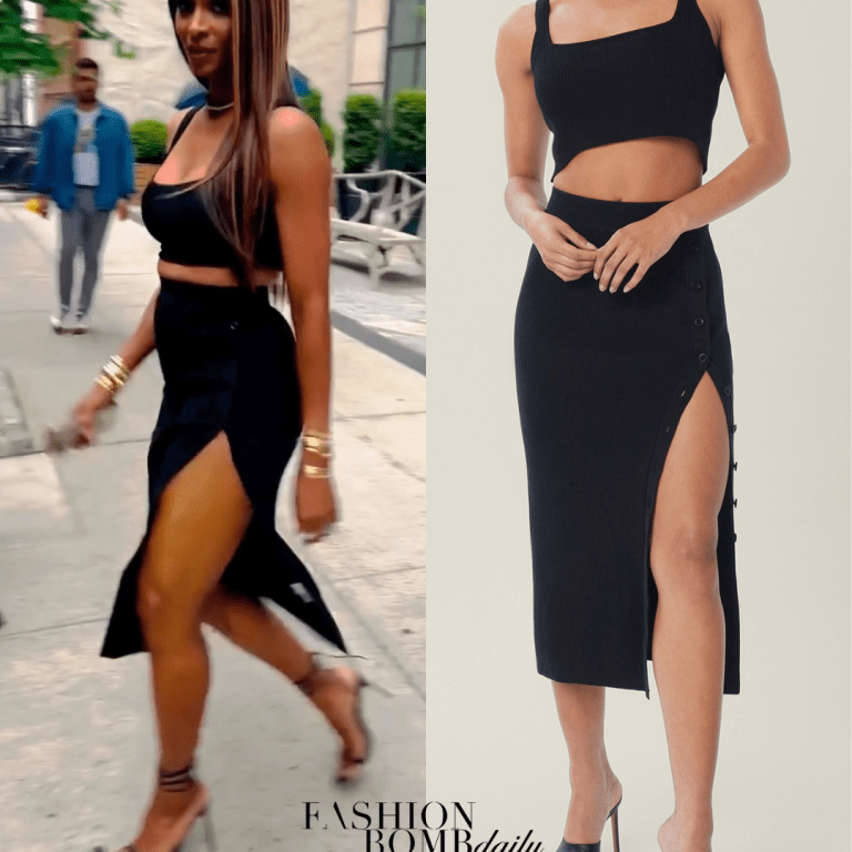 Ciara Stepped Out Looking Sleek in a Black Two Piece by Her Brand ‘Lita’
