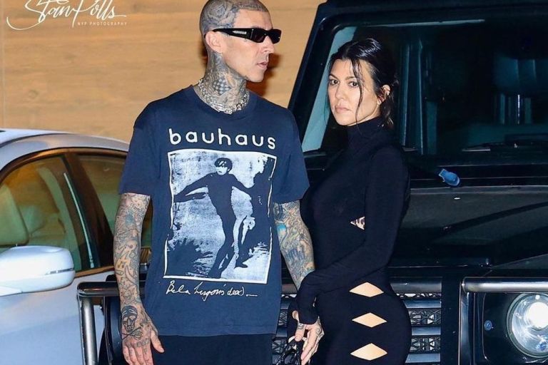 Kourtney Kardashian Wore Norma Kamali and Naked Wolfe on a Date Night with Travis Barker