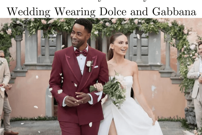 Jay Ellis and Nina Senicar Tied the Knot at a Dreamy Tuscany Garden Wedding Wearing Dolce and Gabbana