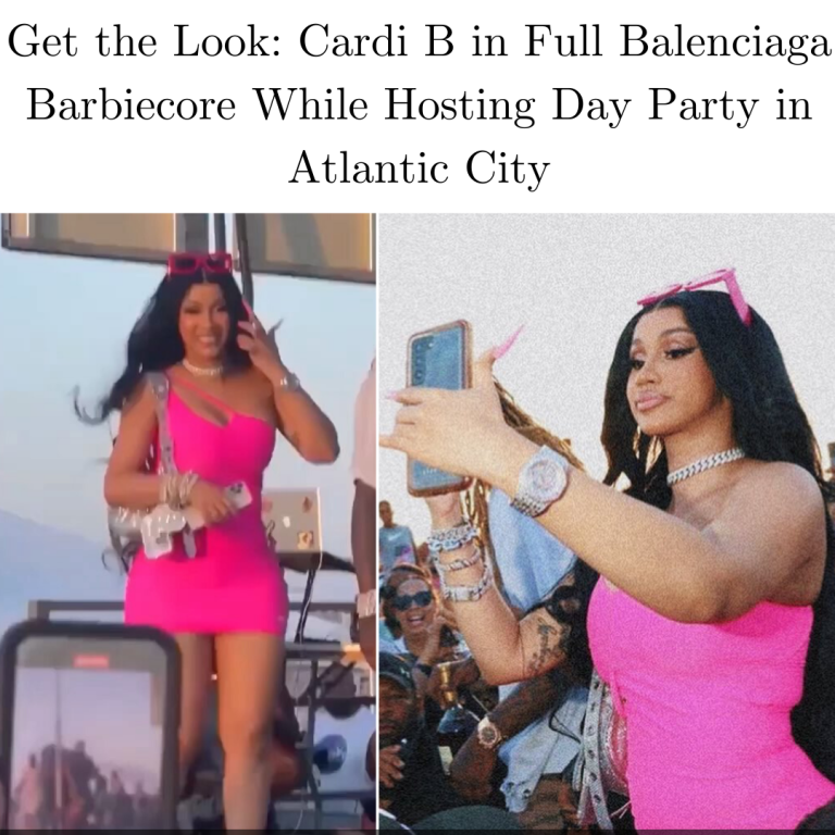 Get the Look: Cardi B in Full Balenciaga Barbiecore While Hosting Day Party in Atlantic City