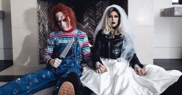 Kourtney Kardashian and Travis Barker Kill It in ‘Bride of Chucky’ Couple’s Costume