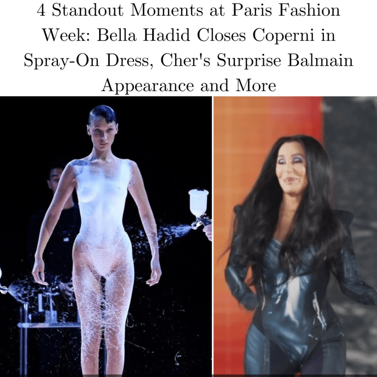 5 Standout Moments at Paris Fashion Week: Bella Hadid Closes Coperni in Spray-On Dress, Cher’s Surprise Balmain Appearance and More