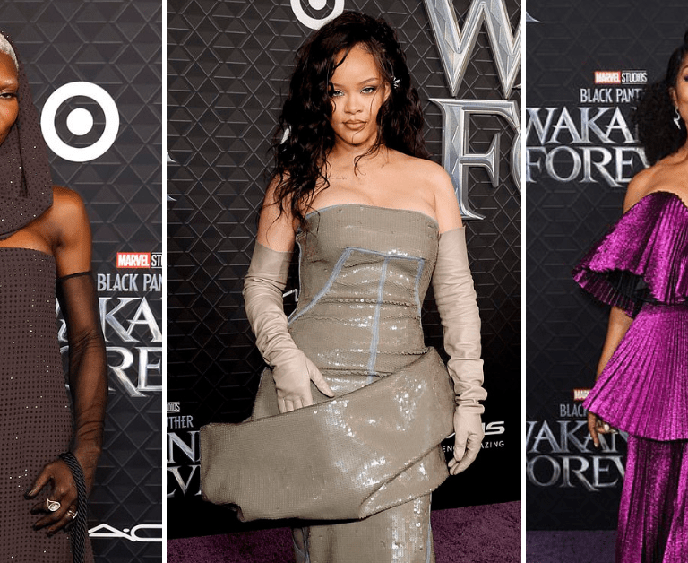 A Look at the Black Panther: Wakanda Forever World Premiere Purple Carpet