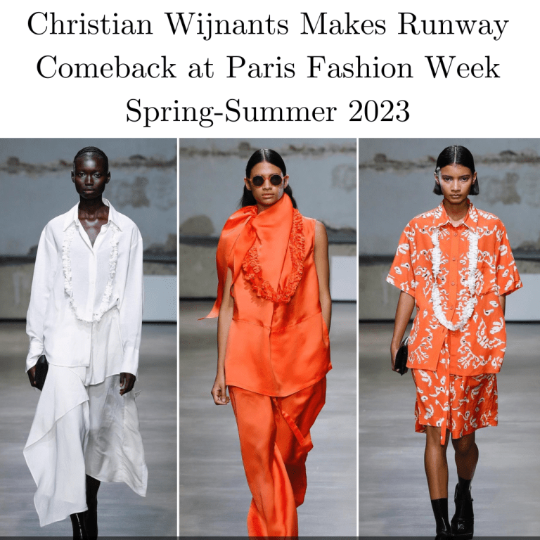 Christian Wijnants Makes Runway Comeback at Paris Fashion Week SS23