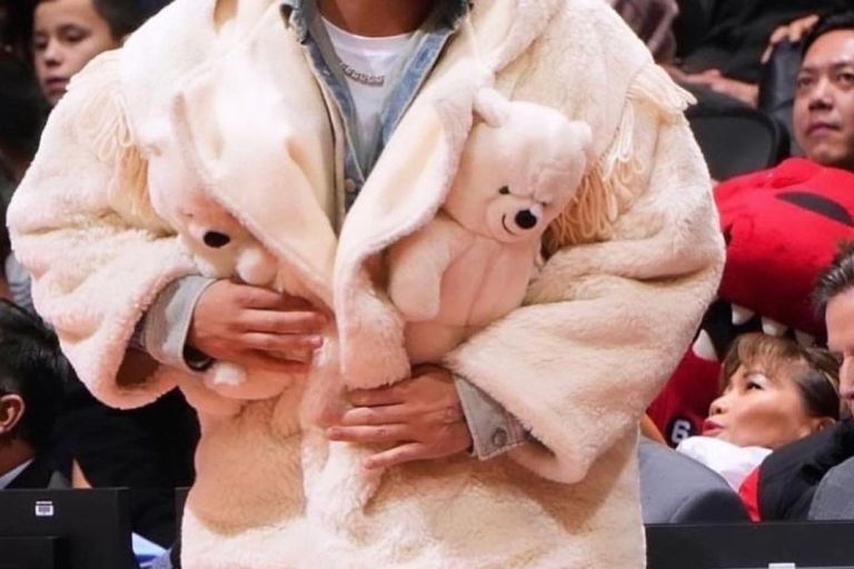Drake Cozied Up Court-Side in a Jean-Charles de Castelbajac Teddy Coat