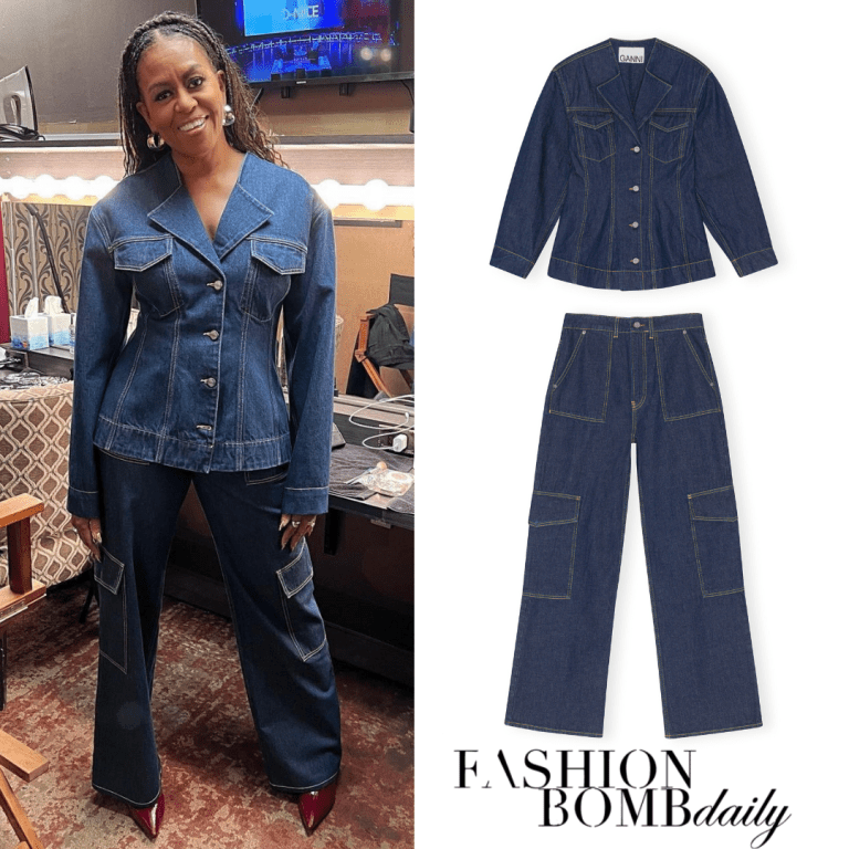 Michelle Obama Wore a Denim Ganni Blazer and Cargo Jeans While on Her Book Tour