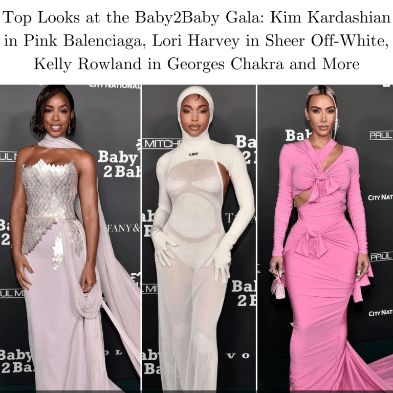 Top Looks at the 2022 Baby2Baby Gala: Kim Kardashian in Pink Balenciaga, Lori Harvey in Sheer Off-White, Kelly Rowland in Georges Chakra and More