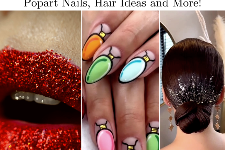 5 Holislay Beauty Trends for this Christmas and New Years: Glitter Lipstick, Popart Nails, Hair Ideas and More!