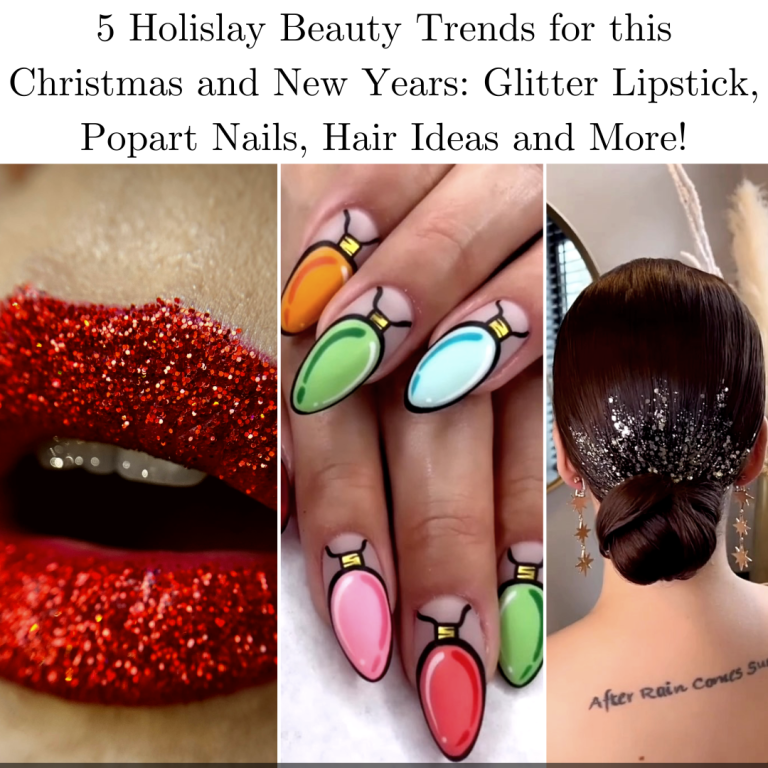 5 Holislay Beauty Trends for this Christmas and New Years: Glitter Lipstick, Popart Nails, Hair Ideas and More!