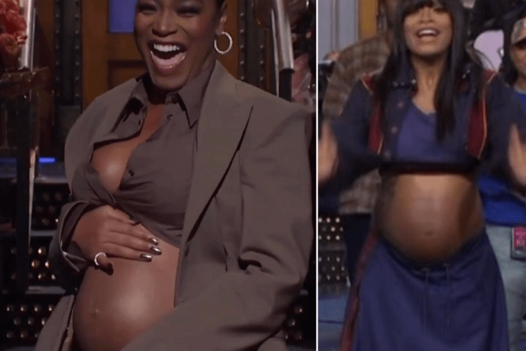 Keke Palmer Revealed Her Baby Bump on SNL Wearing Sportmax and June Ambrose x PUMA!