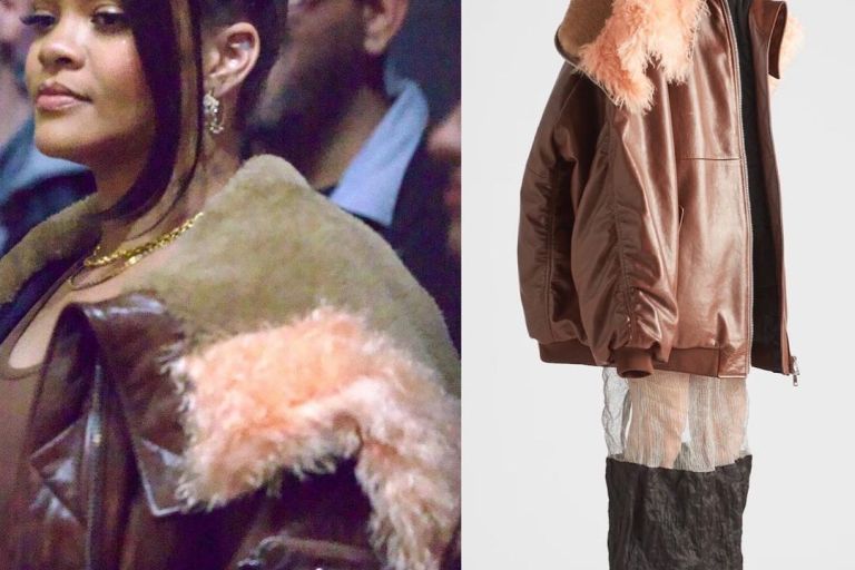 Rihanna Bundled Up in a Prada Parka at the Amazon Music Live Concert