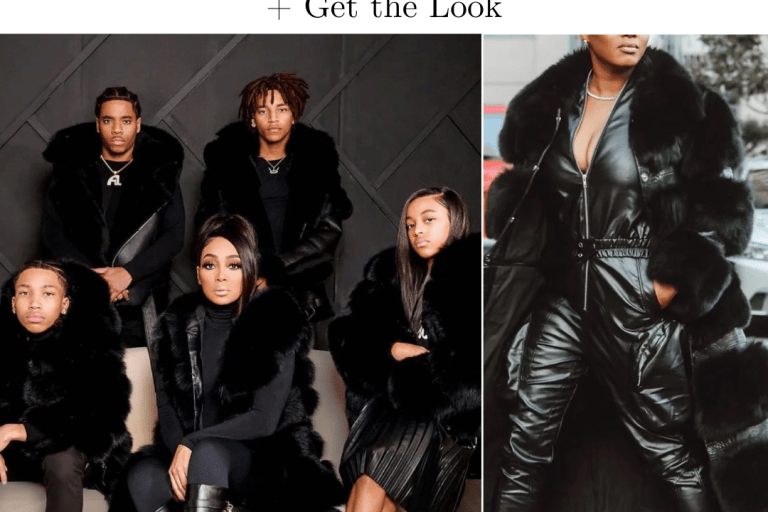 A Bomb Family Portrait: Monica Denise and Family Posed in Matching Daniel’s Leather + Get the Look