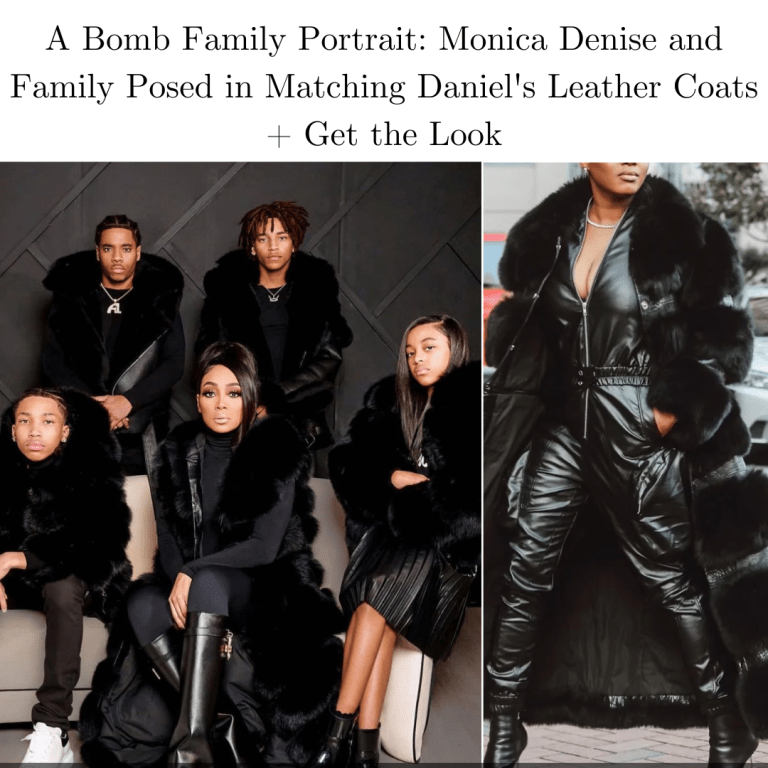 A Bomb Family Portrait: Monica Denise and Family Posed in Matching Daniel’s Leather + Get the Look
