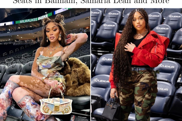 Courtside Cuties: Winnie Harlow and Jordyn Woods Brought the Fashion to the Sideline Seats in Balmain, Samaria Leah and More