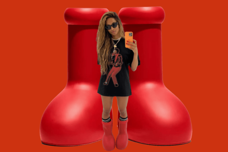 Ciara Makes the Viral Big Red ‘MSCHF’ Boots Look Effortlessly Chic