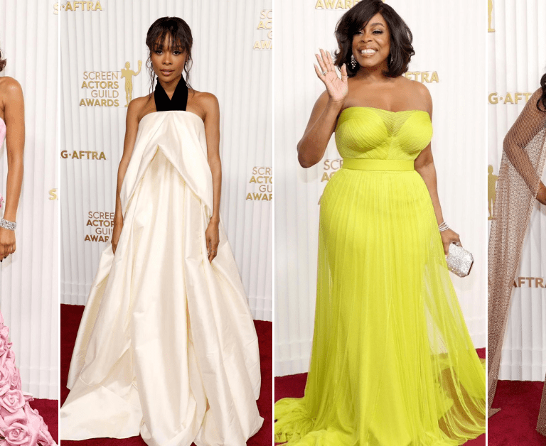 On the Scene at the 2023 Screen Actor’s Guilde Awards: Including Zendaya in Valentino, Sheryl Lee Ralph in Tadashi Shoji, Niecy Nash in Custom Vera Wang and More