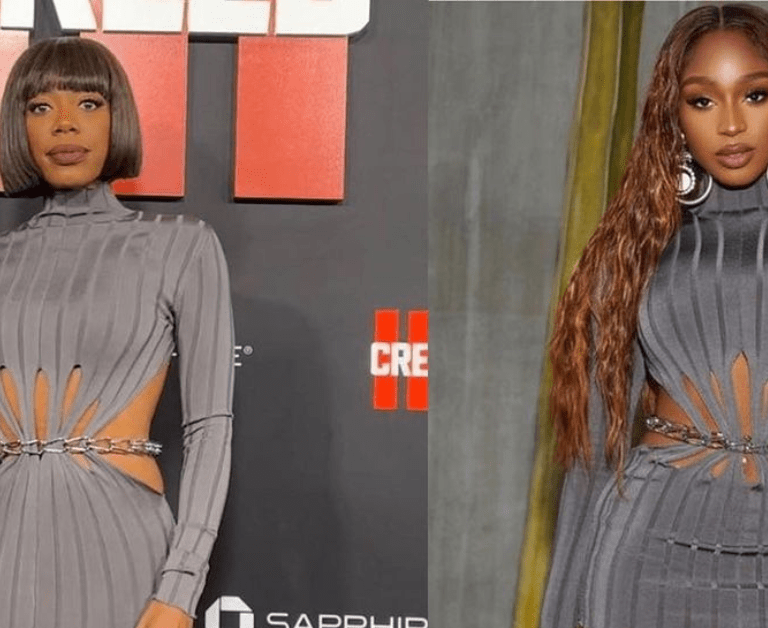 Celebs Love! Yvonne Orji Wears the Dion Lee Chain Link Dress Previously Worn by Normani