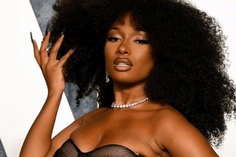 Megan Thee Stallion Announces She’s Working on a New Album in an All Black Custom Mermaid Gown by Bach Mai