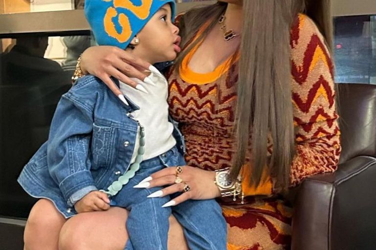 Cardi B Takes Son Wave to a SZA Concert in a  Marni Knit Mini Dress