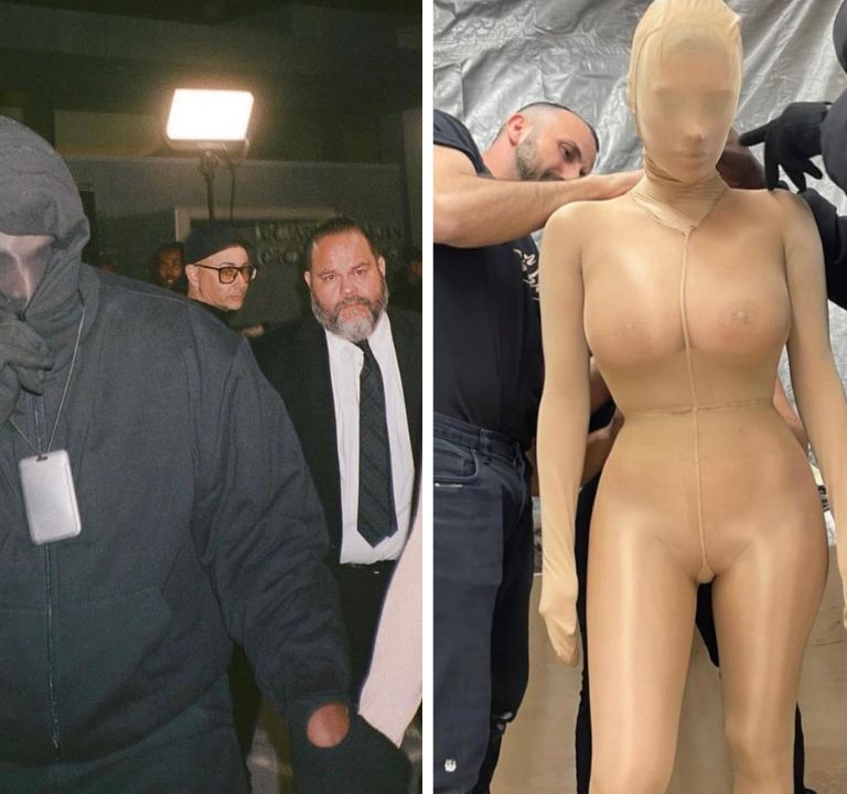 Kanye West and Wife Bianca Censori Wear Coordinating Face Masks at ‘Fear of God’ FW23 Runway Show