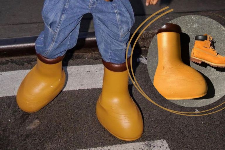 The Viral Mschf Big Astro Boy Boots Turn 3D with a Timberland Colorwave by Danny Kabouni