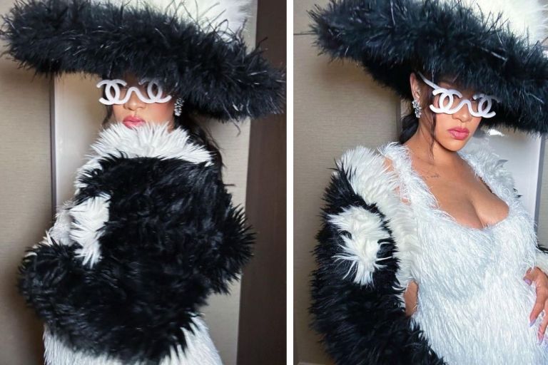 Trailblazer Rihanna Showed Out In a Epic ’94 Chanel Fuzzy Ensemble Ahead of the Met Gala