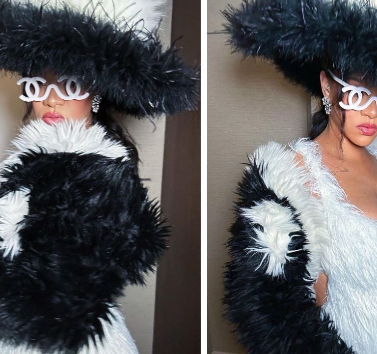 Trailblazer Rihanna Showed Out In a Epic ’94 Chanel Fuzzy Ensemble Ahead of the Met Gala