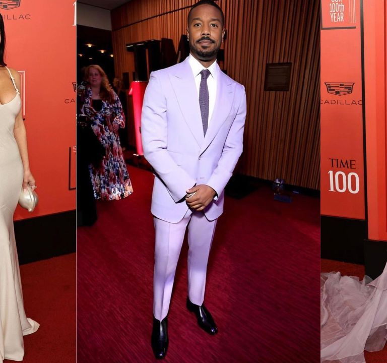 On the Scene at the 2023 Time 100 Gala Awards: Kim Kardashian in a White John Galliano Slip Dress, Michael B. Jordan in Purple Tom Ford, Doja Cat in Valentino & More!