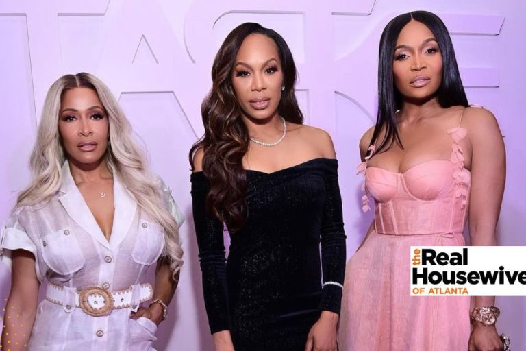 RHOA Stars: Sheree Whitfield and Marlo Hamptons in Zimmerman, Sanya Richards-Ross with Prada Accessories at a Meals on Wheels  Fundraiser in Atlanta