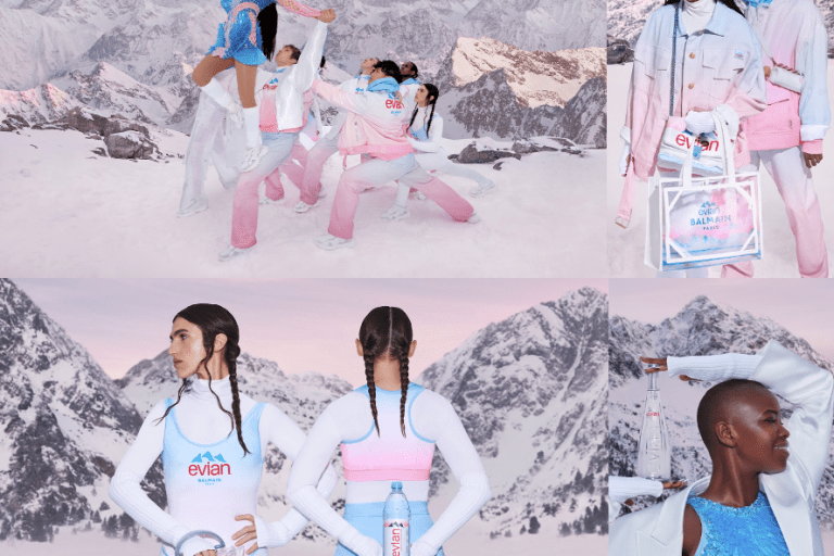 The Global Launch of the Second Balmain x evian Capsule Features Women’s and Men’s RTW and Accessories