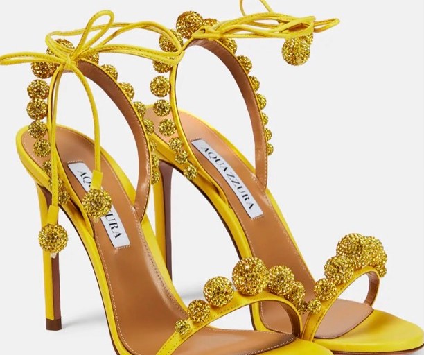 The Aquazzura ‘Disco Dancer’ Embellished Sandals Are A Must-Have For Summer