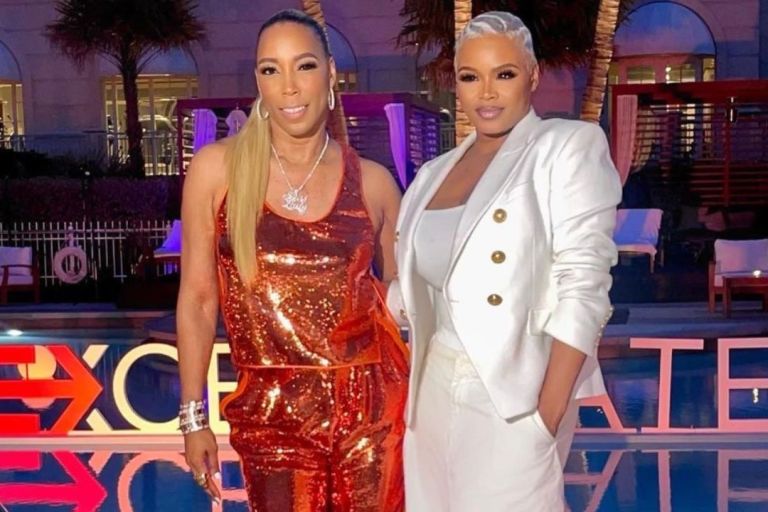 CEO’s Unite:  Claire Sulmers in Balmain and Kim Blackwell in Tom Ford at the 2023 EXCELERATEher Conference in Miami