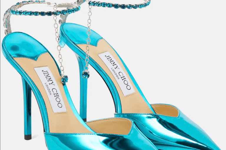 The Jimmy Choo ‘Saeda’ Vibrant Aqua Blue Pumps Are a Dazzling Addition to Your Shoe Candy
