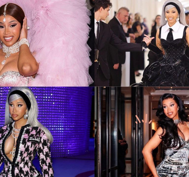 Cardi B Slayed in Four Impressive Designs During the 2023 MET GALA including Cheng Peng Studio, Miss Sohee, Richard Quinn & Sergio Castaño Peña