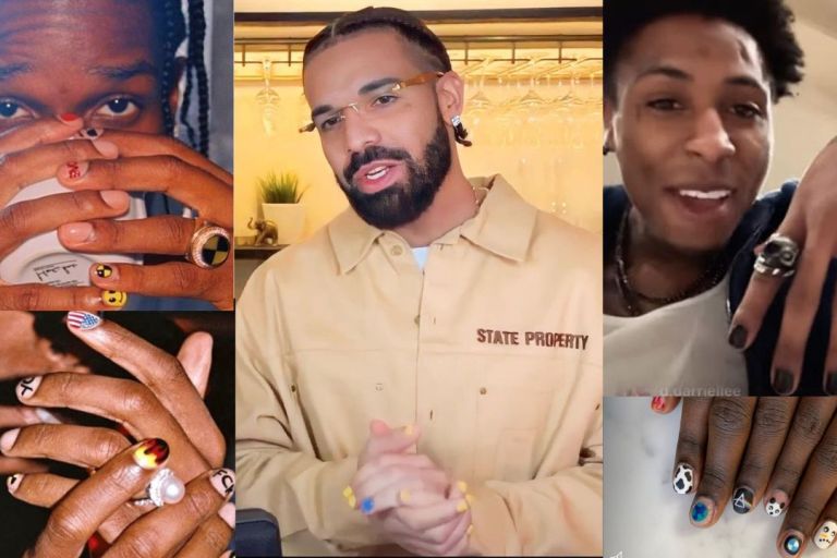 Drizzy Drake Joins A$AP Rocky, Lil Yachty and Young Boy Never Broke Again with the Painted Nail Polish Trend