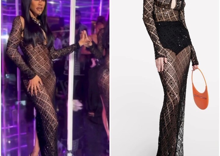 Teyana Taylor Wore a Sparkling Black Crochet Coperni Gown in Atlanta