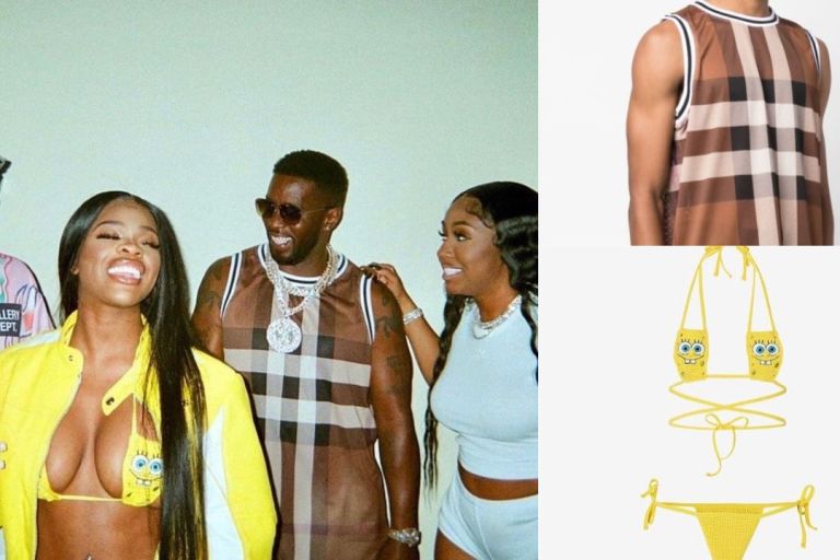 Diddy Wore a Burberry Tank Top and JT gave Spongebob Bikini Vibes on the Music Video Set of ‘Act Bad’