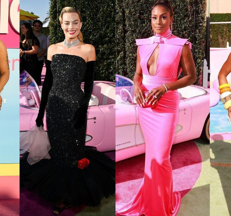 On the Scene at the Barbie Premiere in L.A.: Prototype Margot Robbie in Custom Schiaparelli, Issa Rae in Marc Bouwer, Nicki Minaj in Alaia, Karrueche Tran in Christian Siriano & More