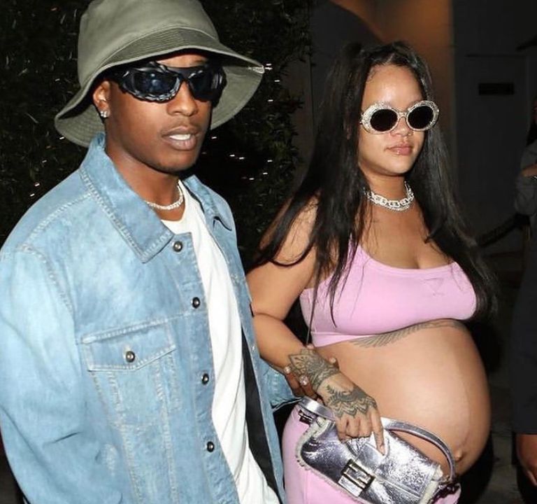 Fashion Bomb Couple: Rihanna Wore a Pink SavageXFenty Xssential Bralette and Relaxed Pants Set on a Date with  A$AP Rocky in Santa Monica