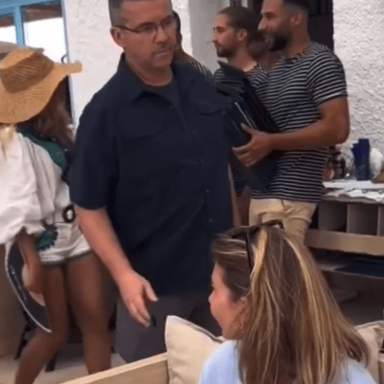 Beyonce Grabs Dinner with Jay Z and Blue Ivy in Zimmermann Green and White Tiggy Appliqué Paisley Print Shirt and Shorts