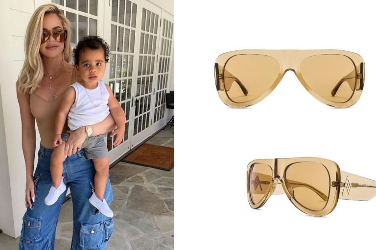 You Ask, We Answer! Khloe Kardashian Celebrated her Son Tatum’s First Birthday in Cargo Blue ‘The Attico’ Jeans and $275 ‘The Attico’ Edie Oversized Sunglasses