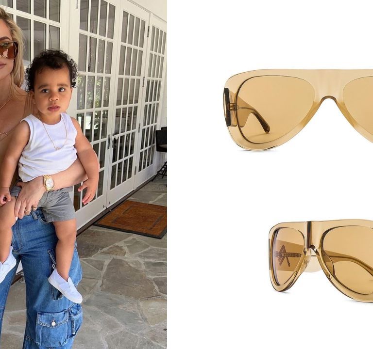 You Ask, We Answer! Khloe Kardashian Celebrated her Son Tatum’s First Birthday in Cargo Blue ‘The Attico’ Jeans and $275 ‘The Attico’ Edie Oversized Sunglasses