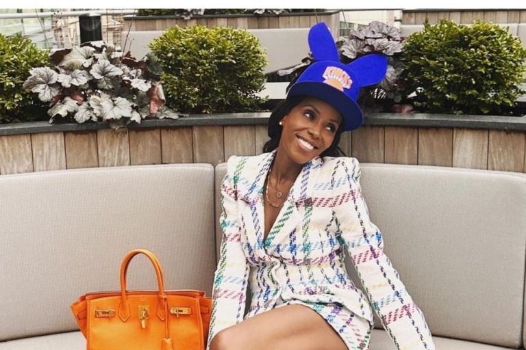 June Ambrose Celebrated 50 Years of Hip Hop in a $2,960 Plaid Sergio Hudson Suit with a $28,000 Hermes Bag