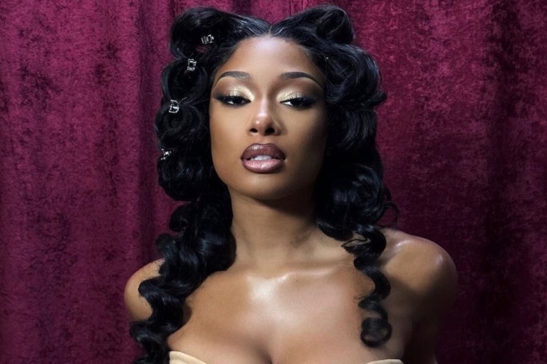 Bomb Beauty Moment: Megan Thee Stallion Posed Pretty in a Gold Shimmer Beauty Look For the ‘Gram