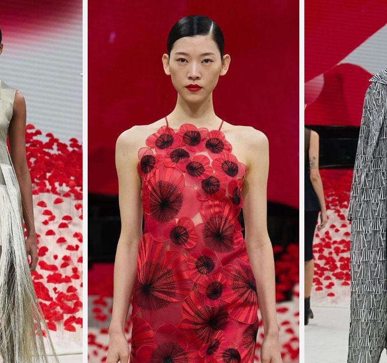 Akris Spring 2024 Ready-to-Wear Symbolizes Renewal Through Embroidered Floral, Organza Textiles  and Silk Fringe at Paris Fashion Week