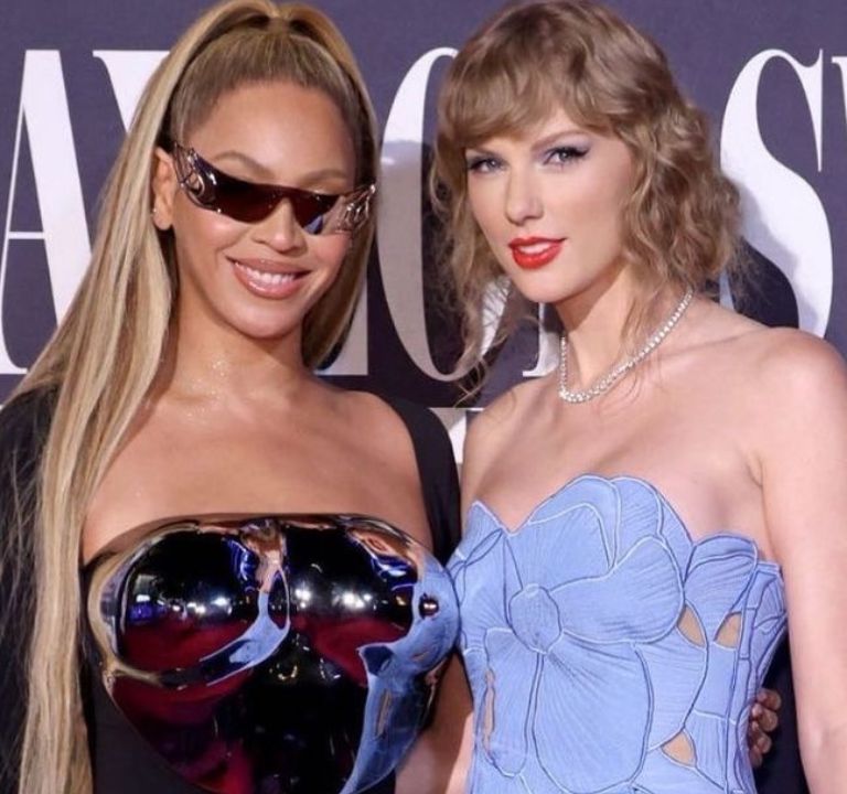 Beyoncé Wore a Black Metal Plated LaQuan Smith SS23 Bodysuit on the Red Carpet of Taylor Swift The Eras Tour Concert Movie Premiere