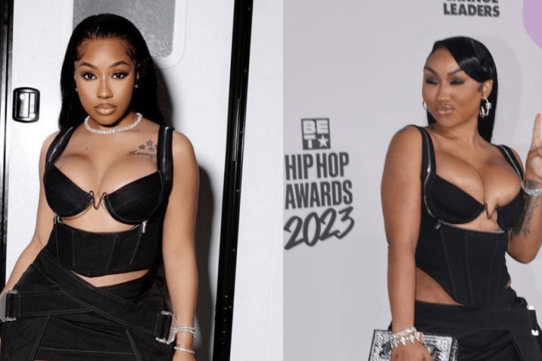 Who Wore It Better: Yung Miami vs Ari Fletcher in Cut-Out Denim Dion Lee Set