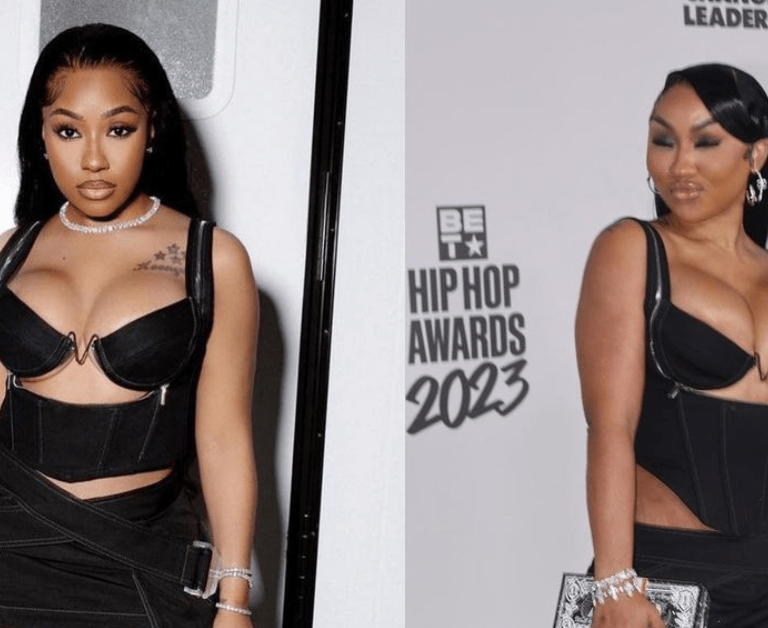 Who Wore It Better: Yung Miami vs Ari Fletcher in Cut-Out Denim Dion Lee Set